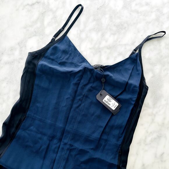 Rag & Bone Rosa Silky Jumpsuit 4 NWT Navy/Black Spaghetti Strap Summer Wedding - Picture 3 of 7